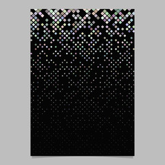 Poster - Diagonal square pattern brochure design - vector mosaic stationery background