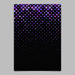 Poster - Square pattern brochure design - purple vector tiled mosaic cover background