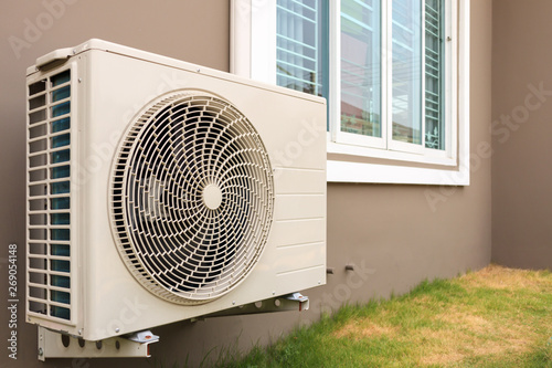 Air Conditioner Compressor Outdoor Unit Installed Outside Air Conditioner Compressor Outdoor Unit Installed Outside
