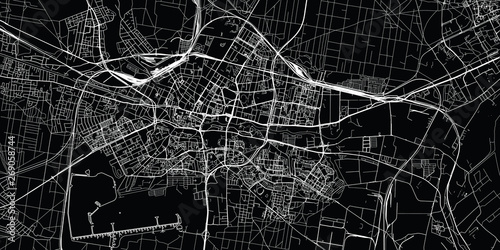 Urban vector city map of Bydgoszcz, Poland