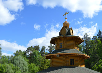 ancient chapel for prayers and visits among the green grove in summer