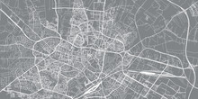 Urban Vector City Map Of Lublin, Poland