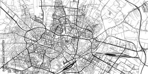 Dekoracja na wymiar  miejski-wektor-mapa-miasta-lublin-polska