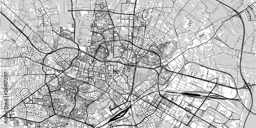 Dekoracja na wymiar  miejski-wektor-mapa-miasta-lublin-polska