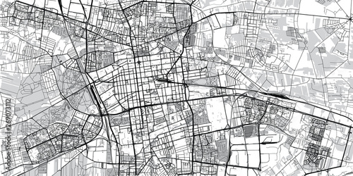 Dekoracja na wymiar  miejski-wektor-mapa-miasta-lodz-polska