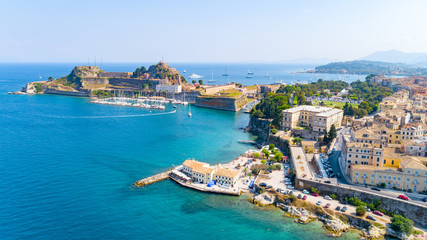 Wall Mural - Panoramic view of Kerkyra, capital of Corfu island