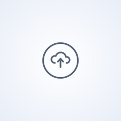 Poster - cloud-computing, upload, vector best gray line icon