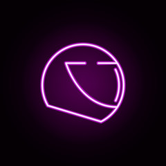 Poster - helmet neon icon. Elements of transportation set. Simple icon for websites, web design, mobile app, info graphics