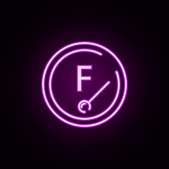 Poster - full tank neon icon. Elements of transportation set. Simple icon for websites, web design, mobile app, info graphics