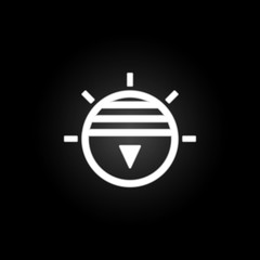 Poster - Sunset sign neon icon. Elements of weather set. Simple icon for websites, web design, mobile app, info graphics