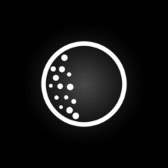 Poster - Full moon sign neon icon. Elements of weather set. Simple icon for websites, web design, mobile app, info graphics