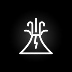 Poster - eruption sign neon icon. Elements of weather set. Simple icon for websites, web design, mobile app, info graphics