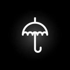 Poster - umbrella sign neon icon. Elements of weather set. Simple icon for websites, web design, mobile app, info graphics