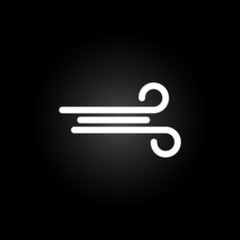 Poster - wind sign neon icon. Elements of weather set. Simple icon for websites, web design, mobile app, info graphics