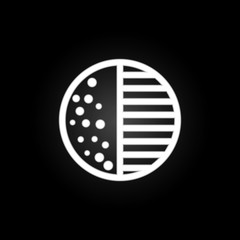 Poster - crescent moon sign neon icon. Elements of weather set. Simple icon for websites, web design, mobile app, info graphics