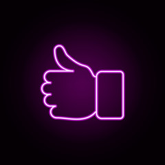 Poster - like sign neon icon. Elements of sosial media network set. Simple icon for websites, web design, mobile app, info graphics