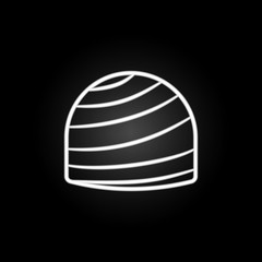 Poster - chocolate neon icon. Elements of chocolate set. Simple icon for websites, web design, mobile app, info graphics