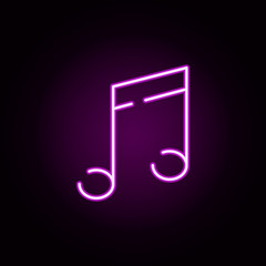 Poster - audio, media neon icon. Elements of christmas set. Simple icon for websites, web design, mobile app, info graphics