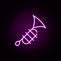 Poster - band, brass neon icon. Elements of christmas set. Simple icon for websites, web design, mobile app, info graphics