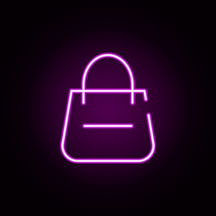 Poster - Christmas bag neon icon. Elements of christmas set. Simple icon for websites, web design, mobile app, info graphics