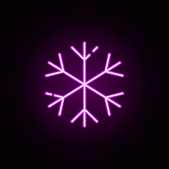 Poster - flake, snow neon icon. Elements of christmas set. Simple icon for websites, web design, mobile app, info graphics