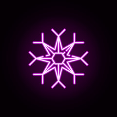 Poster - flake, snow neon icon. Elements of christmas set. Simple icon for websites, web design, mobile app, info graphics