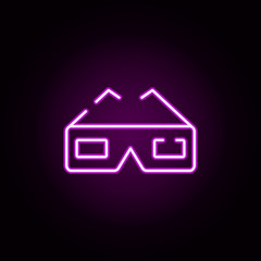 Poster - glasses, movie neon icon. Elements of christmas set. Simple icon for websites, web design, mobile app, info graphics