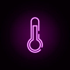 Poster - thermometer neon icon. Elements of christmas set. Simple icon for websites, web design, mobile app, info graphics