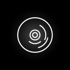 Aufkleber - CD disk neon icon. Elements of computer hardware set. Simple icon for websites, web design, mobile app, info graphics