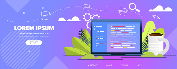 Programming, Web Developing Company Vector Website