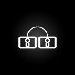 Poster - online meeting neon icon. Elements of conferencing set. Simple icon for websites, web design, mobile app, info graphics