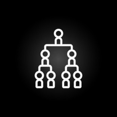 Poster - hierarchy neon icon. Elements of conferencing set. Simple icon for websites, web design, mobile app, info graphics