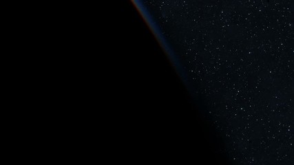 Wall Mural - big hurricane in the rays of the rising sun. amazing view of planet earth from space. 4k. ultra high