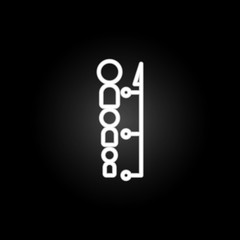 Poster - employee growth neon icon. Elements of conferencing set. Simple icon for websites, web design, mobile app, info graphics