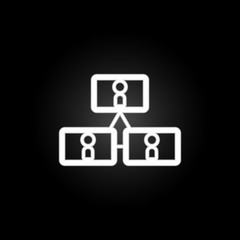 Poster - employee relations neon icon. Elements of conferencing set. Simple icon for websites, web design, mobile app, info graphics