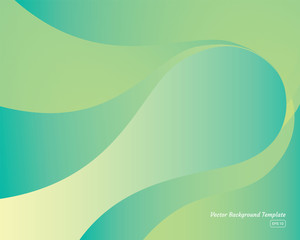 Fototapete - Modern shape gradient green yellow Wavy design