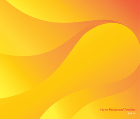 Fototapete - Modern shape gradient orange yellow Wavy design
