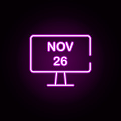 Aufkleber - cyber Monday in pc neon icon. Elements of cyber monday set. Simple icon for websites, web design, mobile app, info graphics