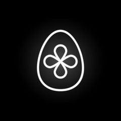 Poster - Easter, egg, decoration, flower neon icon. Elements of easter day set. Simple icon for websites, web design, mobile app, info graphics