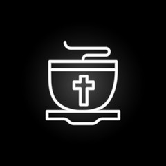 Poster - cup, Easter, hot, tea neon icon. Elements of easter day set. Simple icon for websites, web design, mobile app, info graphics