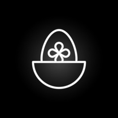 Poster - boiled, Easter, egg neon icon. Elements of easter day set. Simple icon for websites, web design, mobile app, info graphics