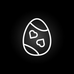 Poster - Easter, egg, decoration neon icon. Elements of easter day set. Simple icon for websites, web design, mobile app, info graphics