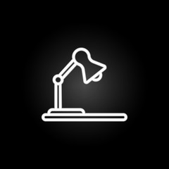 Poster - Table lamp neon icon. Elements of education set. Simple icon for websites, web design, mobile app, info graphics