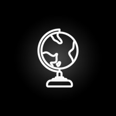 Poster - Globe neon icon. Elements of education set. Simple icon for websites, web design, mobile app, info graphics