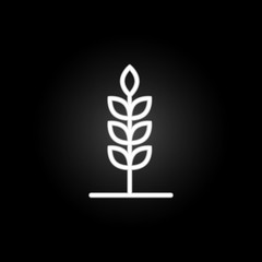Poster - farm plant neon icon. Elements of farm set. Simple icon for websites, web design, mobile app, info graphics
