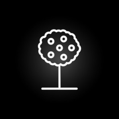 Poster - farm, tree, apple neon icon. Elements of farm set. Simple icon for websites, web design, mobile app, info graphics
