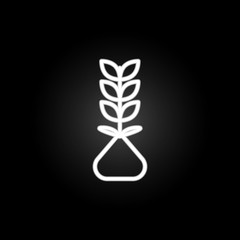 Poster - farm sapling neon icon. Elements of farm set. Simple icon for websites, web design, mobile app, info graphics