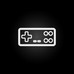 gaming console neon icon. Elements of gaming set. Simple icon for websites, web design, mobile app, info graphics