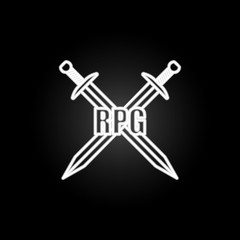 Poster - logo rpg games neon icon. Elements of gaming set. Simple icon for websites, web design, mobile app, info graphics