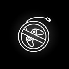 Poster - ban on a game console neon icon. elements of gaming set. simple icon for websites, web design, mobil